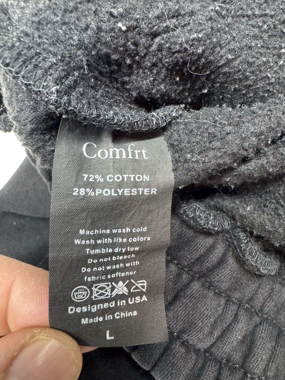Comfrt Hoodie Sweatpants Sweatsuit Black Unisex M/L TikTok Athleisure Casual - Picture 14 of 14